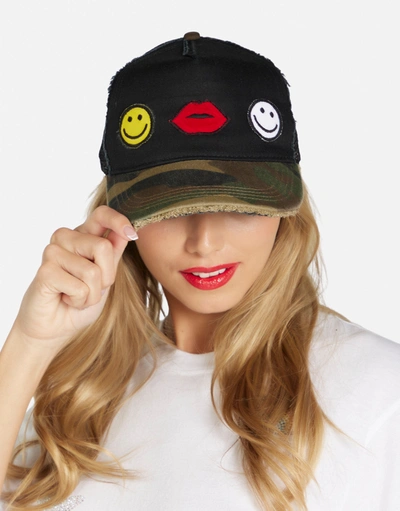 Lauren Moshi Black and Camouflage Hat Lauren Moshi | Accessories | Lauren Moshi Black And  main image 2