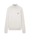 Maison Kitsuné Roll-neck Long-sleeve Wool Jumper In Grey