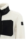 Moose Knuckles Sherpa Fleece Jacket In Ivory