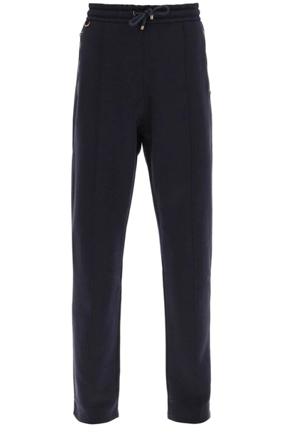 Agnona Cotton And Cashmere Joggers In Night (blue)