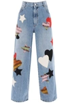 MARNI MARNI RELAXED FIT JEANS WITH PATCHES