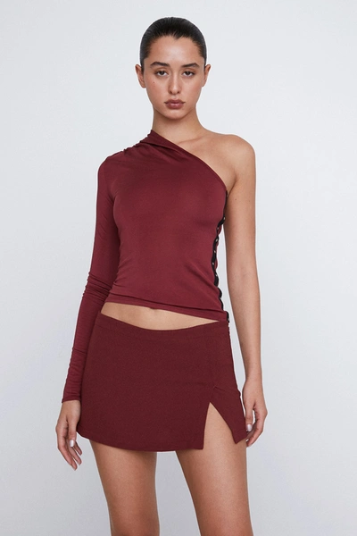 Ho23 Micro Mini Skirt In Russet