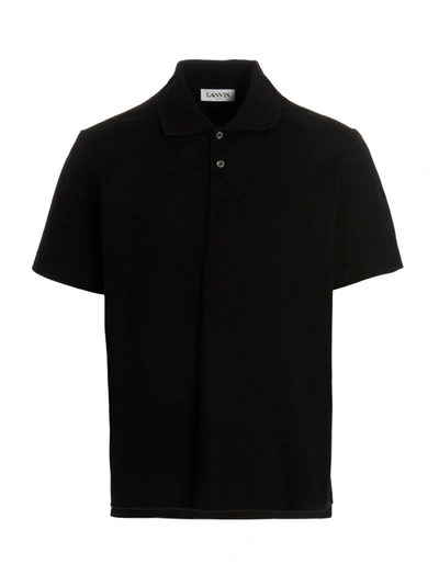 Lanvin Cotton Polo Shirt In Black