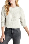 Splendid Daria Crewneck Sweater In Snow Heather