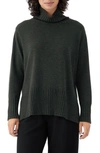 Eileen Fisher Wool Turtleneck Sweater In Ivy