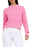 French Connection Women's Mozart Popcorn Cotton Sweater In Bright Procesco Pink