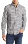 Johnnie-o Hyat Hangin' Out Check Button-up Shirt In Light Gray