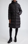 Moncler Avocette Hooded Down Coat In Blue