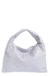 Bottega Veneta Small Leather Hop Shoulder Bag In Oyster Muse