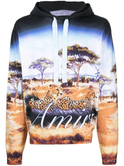 Amiri Graphic-print Cotton Hoodie In Multicolour