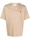 Ami Alexandre Mattiussi Ami De Coeur T-shirt In Champagne