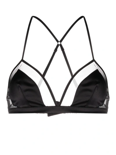 Dolce & Gabbana Silk No Wire Bra In Black