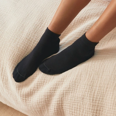 Lunya Organic Cotton Socks In Immersed Black