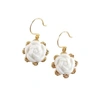 Poporcelain Everyday Porcelain Camellia Flower Charm Earrings In Charm