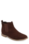 Vance Co. Men's Marshall Wide Width Tru Comfort Foam Pull-on Round Toe Chelsea Boots In Brown