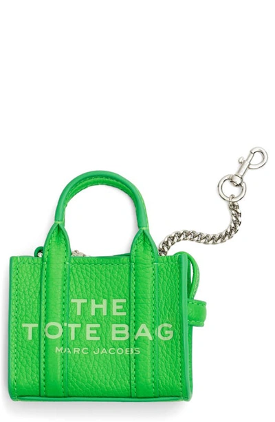 Marc Jacobs The Tote Leather Charm In Green