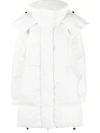 Bacon Detachable-hood Quilted Hooded Coat In Blue