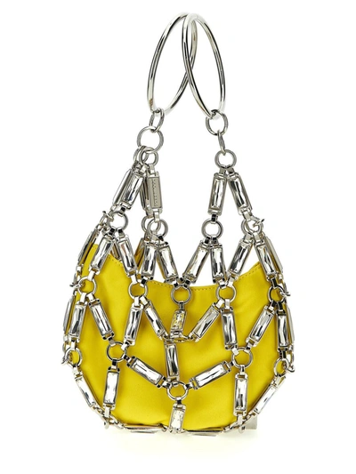 Dsquared2 Cage Crystal-embellished Bag In Yellow