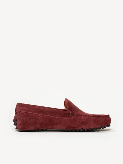 M. Gemi The Felize Shearling In Burgundy