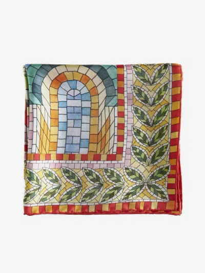 Casablanca Mosaic De Damas Silk Scarf In Multicolor