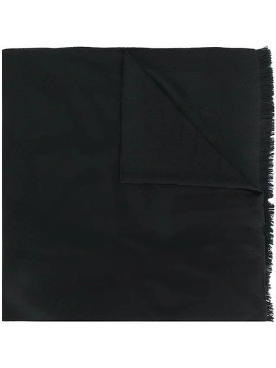 Saint Laurent 流苏围巾 In Black