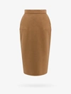 Max Mara Cresta Antidrop Cotton Skirt In Brown