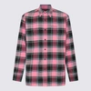 GIVENCHY GIVENCHY MULTICOLOUR PINK COTTON AND VIRGIN WOOL BLEND CHECK SHIRT
