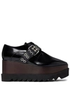 Stella Mccartney Elyse Buckle-fastening Lace-up Shoes In Black