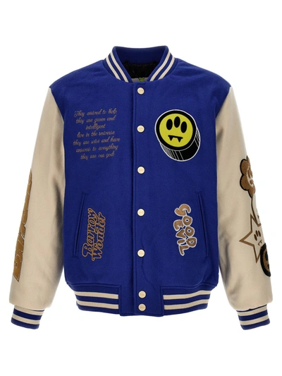 Barrow Embroidery Bomber Jacket And Patches In Blue