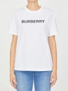 BURBERRY WHITE T-SHIRT WITH LOGO