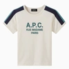 Apc Tili Ivory/greent-shirt With Logo In Green
