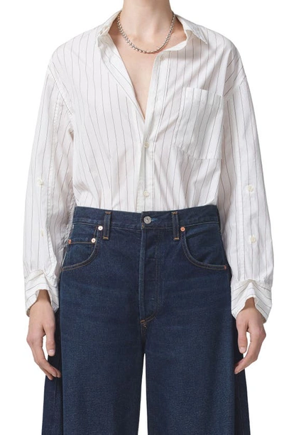 Citizen Of Humanity Cocoon Cotton Shirt In White