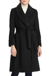 Ralph Lauren Women's Wool Blend Belted Wrap Coat In Black