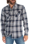 PX PX REGULAR FIT PLAID LONG SLEEVE FLANNEL BUTTON-UP SHIRT