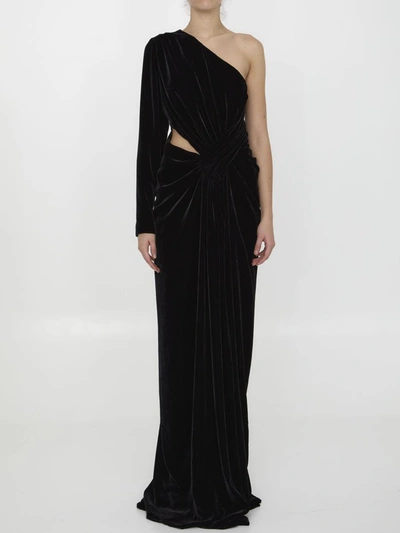 COSTARELLOS BLACK VELVET DRESS