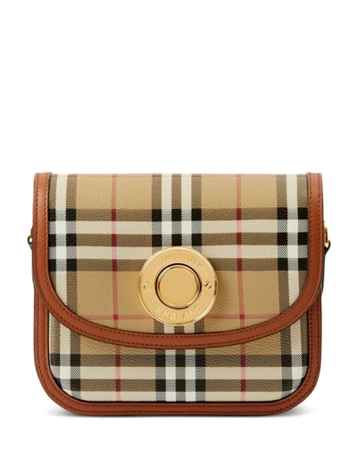 Burberry Woman Borsa In Leather Brown