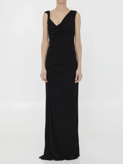 Saint Laurent Long Dress In Black