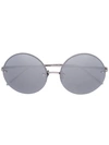 LINDA FARROW round sunglasses,GOLDPLATEDBRASS100%