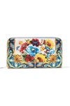 DOLCE & GABBANA PRINTED TEXTURED-LEATHER CONTINENTAL WALLET