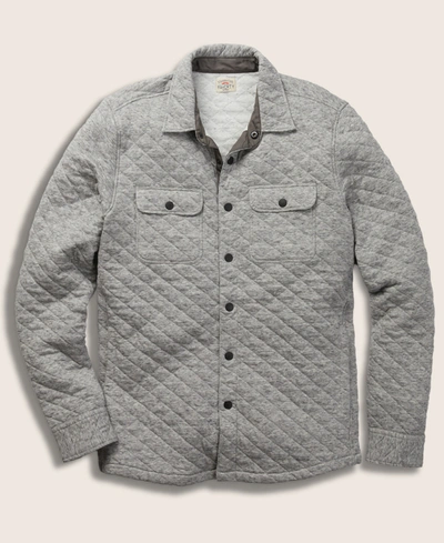 Faherty Epic Quilted Fleece Cpo Jacket In Carbon Melange