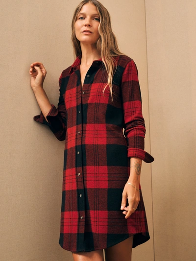 Faherty Legend Plaid Long Sleeve Shirtdress In Orchard House Plaid