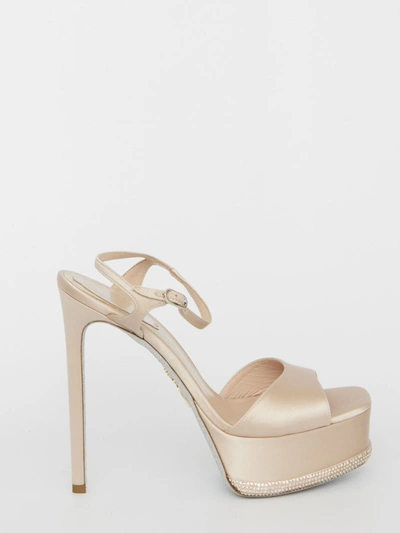 René Caovilla Anastasia Sandals In Beige