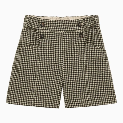 Bonpoint Kids' Shorts Check In Check Black/white