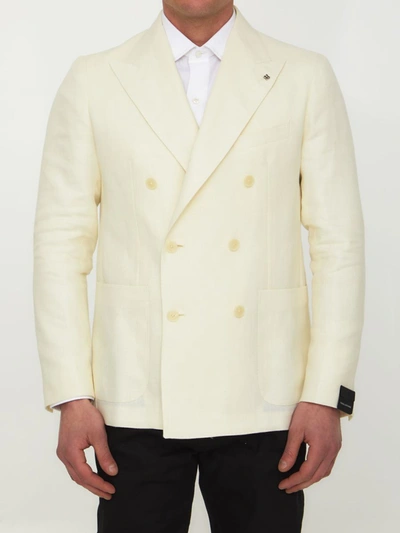 Tagliatore Cream-colored Double-breasted Jacket