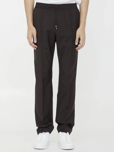 Valentino Brown Wool Joggers