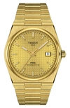 Tissot Prx Powermatic 80 Automatic Champagne Dial Gold-tone Steel Men's Watch T137.407.33.021.00 In Gold