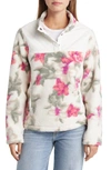 TOMMY BAHAMA BEACHWAY BLOOMS FLORAL SNAP PLACKET FLEECE PULLOVER