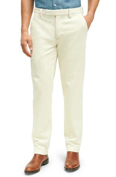 Brooks Brothers Slim Fit Cotton Wide-wale Corduroy Pants | Natural | Size 38 30