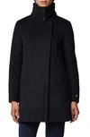 SOIA & KYO ABBI WOOL BLEND COAT WITH REMOVABLE QUILTED PUFFER BIB