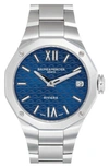 Baume & Mercier Riviera Bracelet Watch, 33mm In Lacquered Blue
